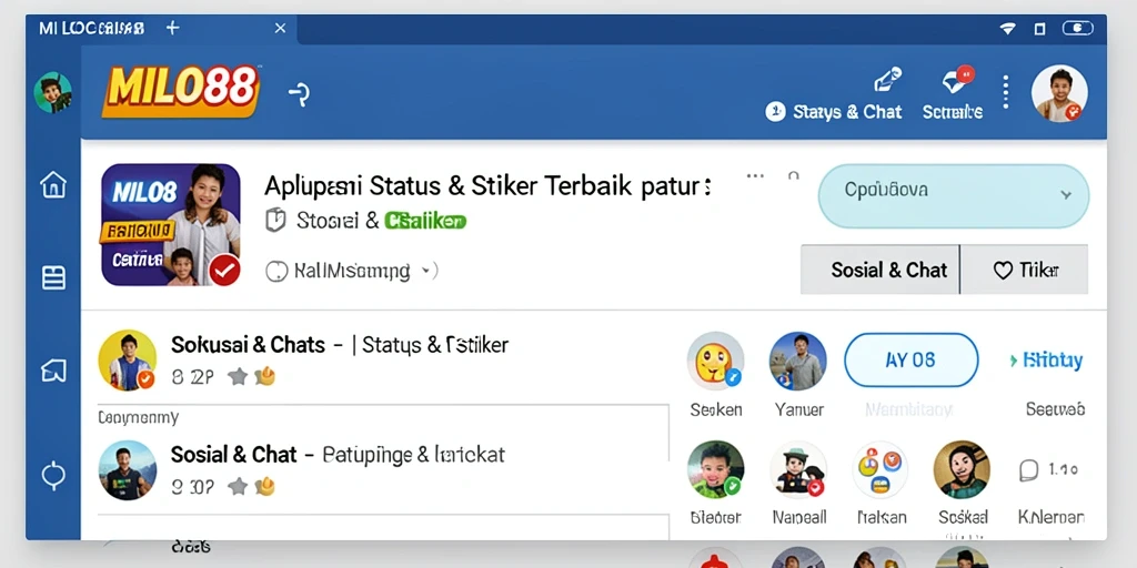 Antarmuka MILO88 menampilkan beragam stiker menarik dan mudah digunakan.