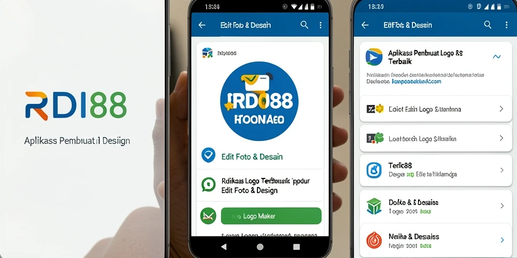Antarmuka RDI88 yang intuitif untuk pembuat logo.