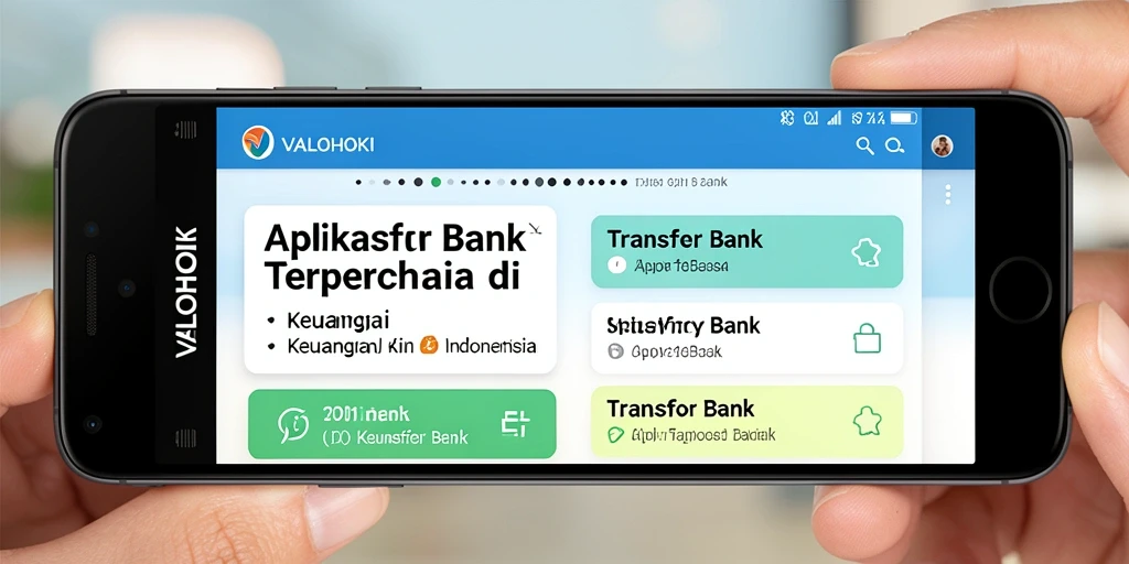 Antarmuka pengguna VALOHOKI yang sederhana dan efisien untuk Transfer Bank.