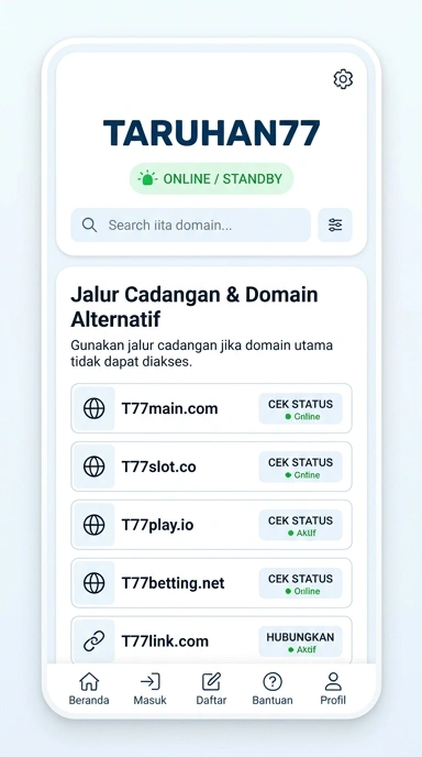 Tampilan link alternatif taruhan77
